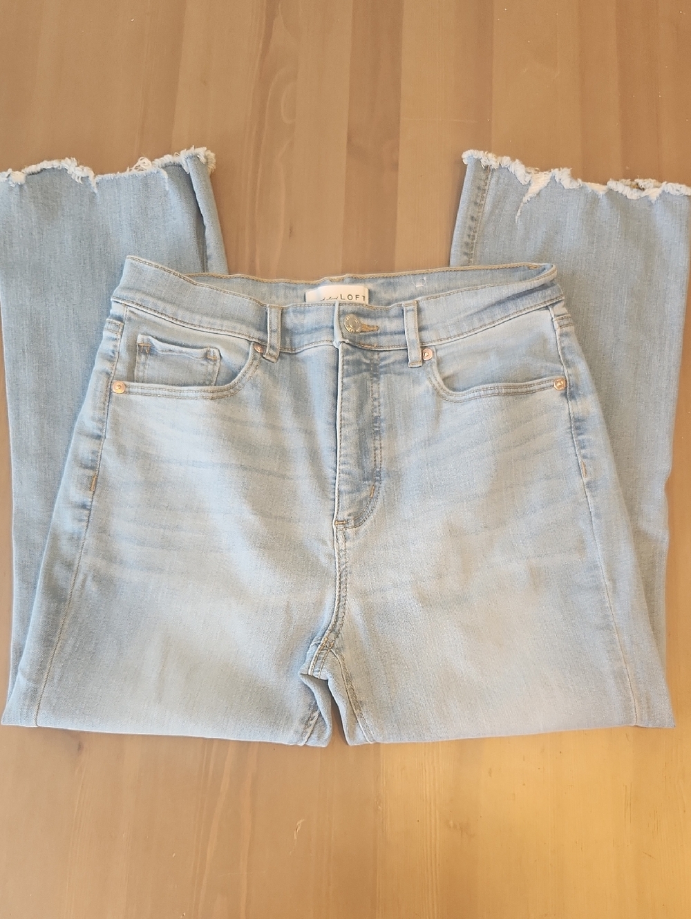 LOFT Kick Crop Straight Jeans
